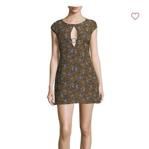 NWT Free People Say Yes Floral Jacquard Mini Dress
